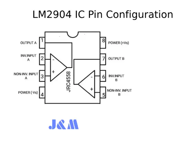 LM2904 IC Pin Configuration