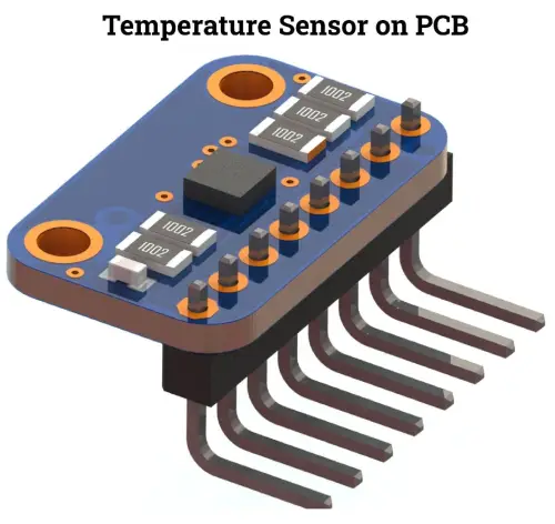 Temperature sensors on pcb