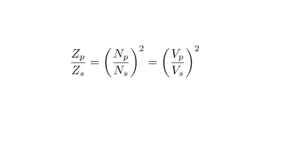 the impedance ratio equals the turns ratio squared