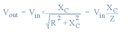 RC Potential Divider Equation