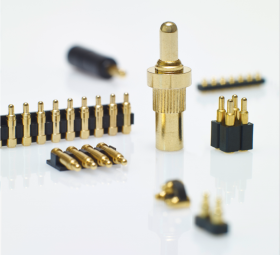 Spring-loaded contacts