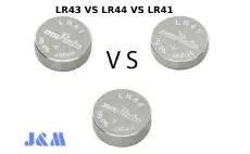 LR43 VS LR44 VS LR41