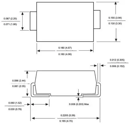 SMB DO-214AA Outline Drawing